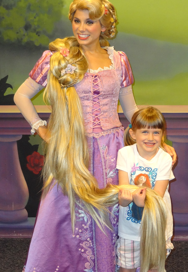 Mia Moore and Rapunzel at DisneyWorld Orlando 2012